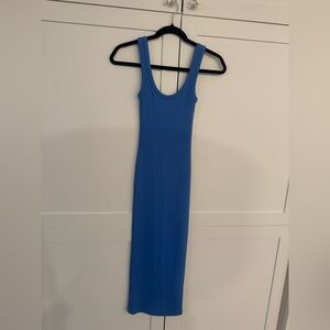 H&M Electric Blue Ribbed Tank Maxi Dress